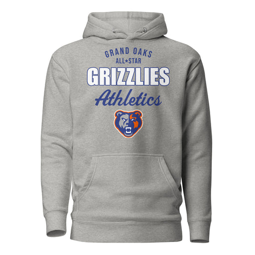 Grand Oaks High School Grizzlies Carbon Grey Premium Unisex Hoodie 034