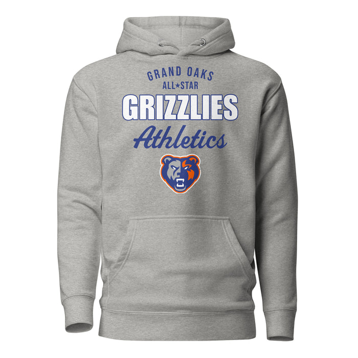 Grand Oaks High School Grizzlies Carbon Grey Premium Unisex Hoodie 034