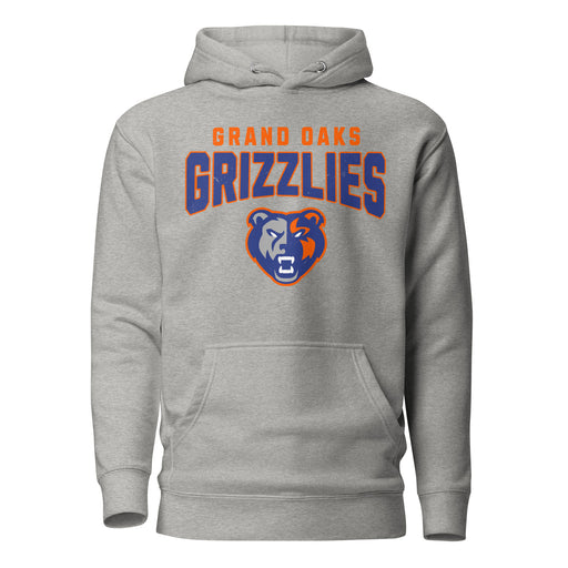 Grand Oaks High School Grizzlies Carbon Grey Premium Unisex Hoodie 034