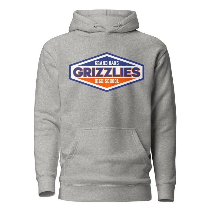 Grand Oaks High School Grizzlies Carbon Grey Premium Unisex Hoodie 009
