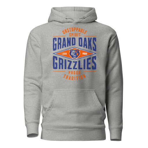 Grand Oaks High School Grizzlies Carbon Grey Premium Unisex Hoodie 210