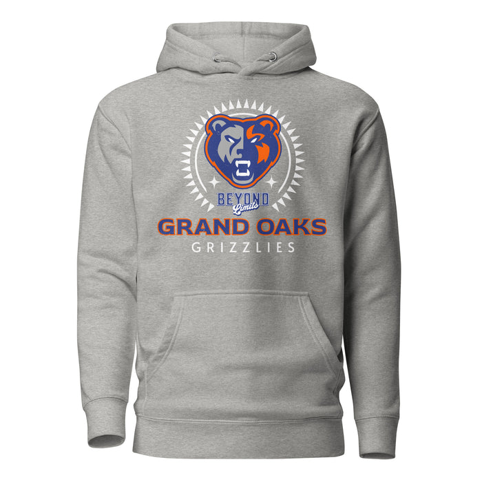 Grand Oaks High School Grizzlies Carbon Grey Premium Unisex Hoodie 226