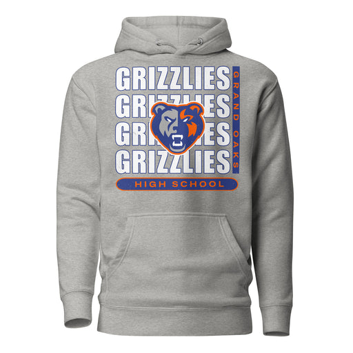 Grand Oaks High School Grizzlies Carbon Grey Premium Unisex Hoodie 235