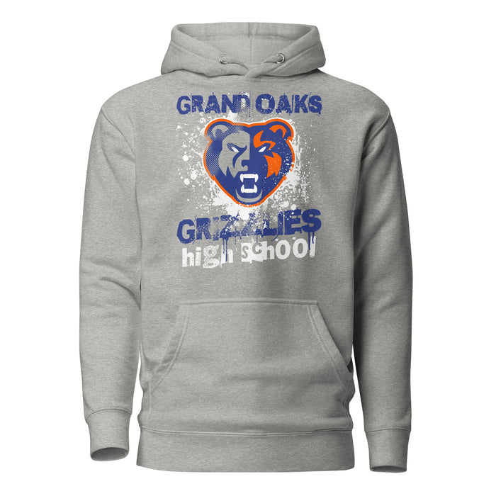 Grand Oaks High School Grizzlies Carbon Grey Premium Unisex Hoodie 205