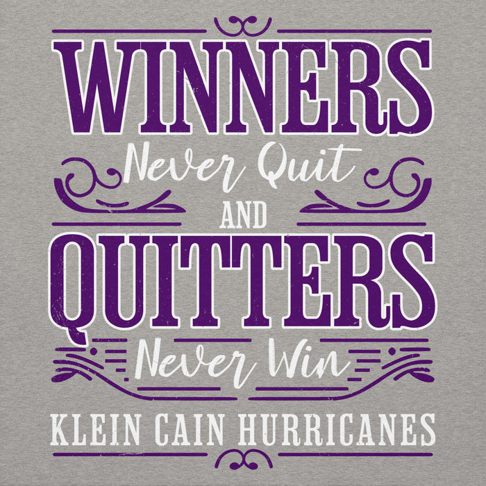 Close-up view of Klein Cain High School Hurricanes Carbon Grey Premium Unisex Hoodie 237