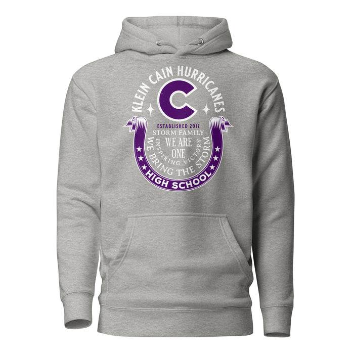 Klein Cain High School Hurricanes Carbon Grey Premium Unisex Hoodie 229