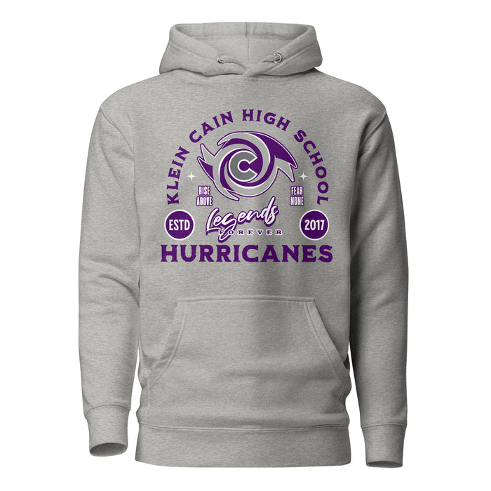 Klein Cain High School Hurricanes Carbon Grey Premium Unisex Hoodie 208