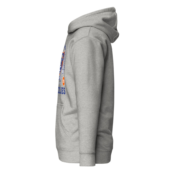 Side view of Grand Oaks High School Grizzlies Carbon Grey Premium Unisex Hoodie 208