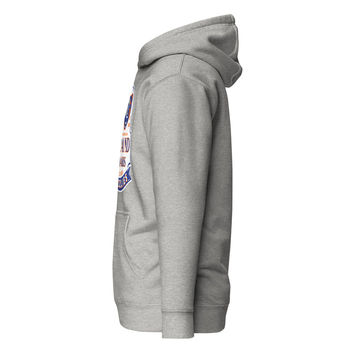 Side view of Grand Oaks High School Grizzlies Carbon Grey Premium Unisex Hoodie 219