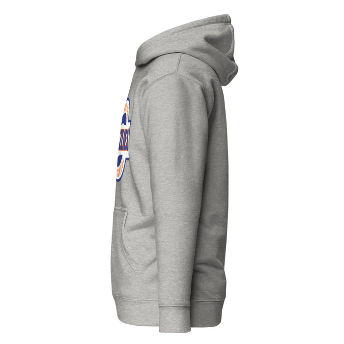 Side view of Grand Oaks High School Grizzlies Carbon Grey Premium Unisex Hoodie 011