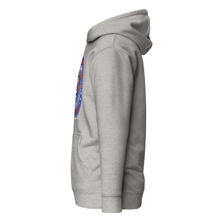 Side view of Grand Oaks High School Grizzlies Carbon Grey Premium Unisex Hoodie 224