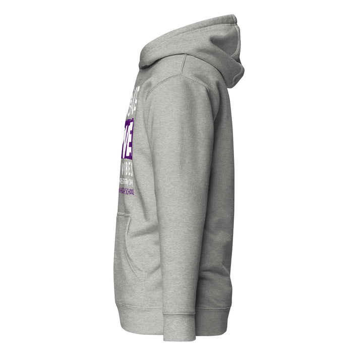 Side view of Klein Cain High School Hurricanes Carbon Grey Premium Unisex Hoodie 240