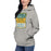 Woman wearing a Klein Forest High School Premium Unisex Carbon Grey Hoodie 01