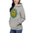 Woman wearing a Klein Forest High School Premium Unisex Carbon Grey Hoodie 02