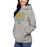 Woman wearing a Klein Forest High School Premium Unisex Carbon Grey Hoodie 03