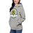 Woman wearing a Klein Forest High School Premium Unisex Carbon Grey Hoodie 04