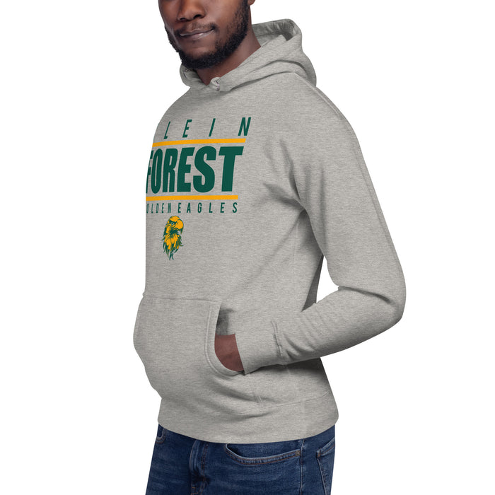 Man wearing a Klein Forest High School Premium Unisex Carbon Grey Hoodie 07