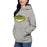 Woman wearing a Klein Forest High School Premium Unisex Carbon Grey Hoodie 09