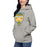 Woman wearing a Klein Forest High School Premium Unisex Carbon Grey Hoodie 14