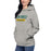 Woman wearing a Klein Forest High School Premium Unisex Carbon Grey Hoodie 21