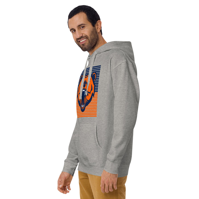 Man wearing a Bridgeland High School Bears Premium Carbon Grey Hoodie 27