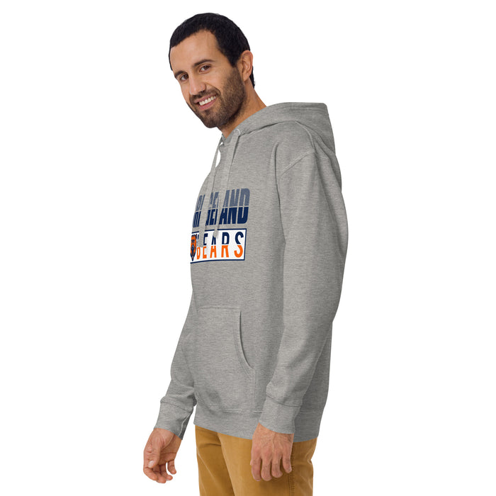 Man wearing a Bridgeland High School Bears Premium Carbon Grey Hoodie 31