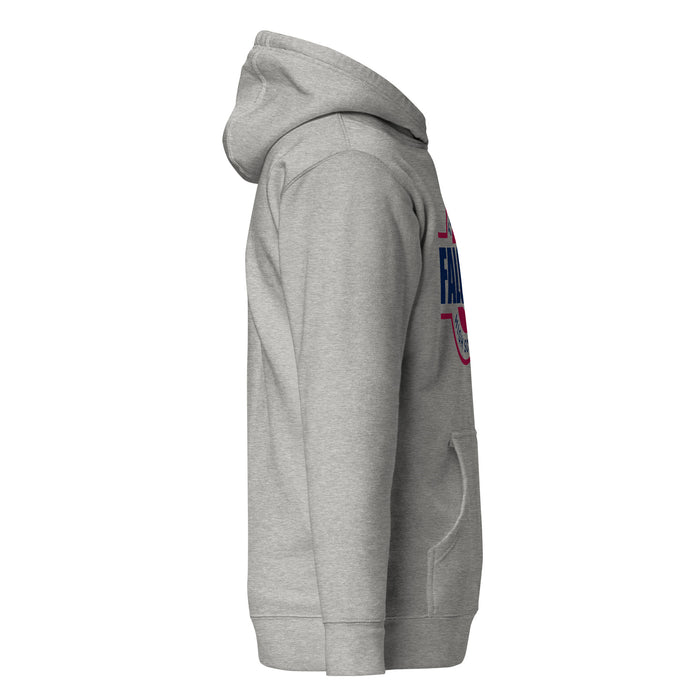 Right side view of Tompkins High School Falcons Grey Premium Unisex Hoodie 011