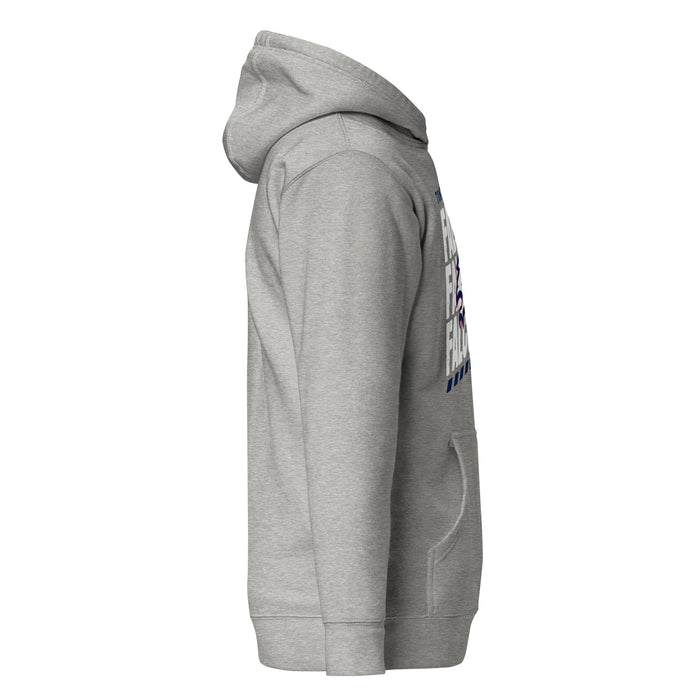 Right side view of Tompkins High School Falcons Grey Premium Unisex Hoodie 223