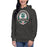 Woman wearing The Woodlands High School Charcoal Heather Premium Unisex Hoodie 210