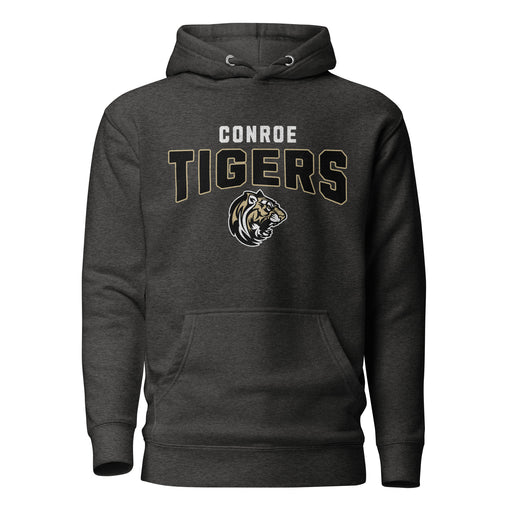 Conroe High School Tigers Heather Charcoal Premium Unisex Hoodie 221