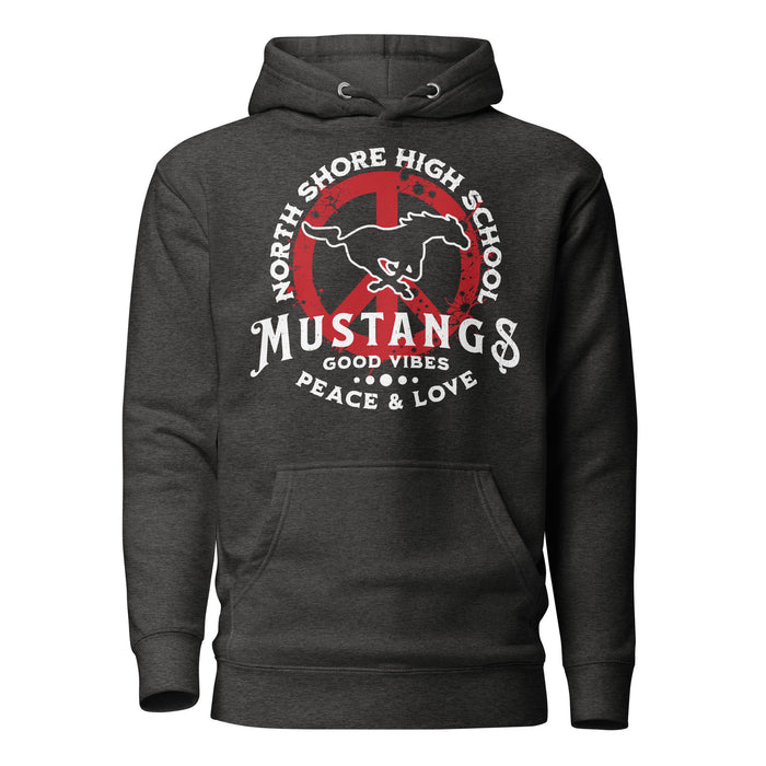 North Shore High School Mustangs Dark Grey Premium Unisex Hoodie 206