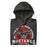 Neatly folded North Shore High School Mustangs Dark Grey Premium Unisex Hoodie 206