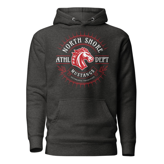 North Shore High School Mustangs Dark Grey Premium Unisex Hoodie 201