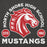 Close-up view of North Shore High School Mustangs Dark Grey Premium Unisex Hoodie 208