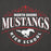 Close-up view of North Shore High School Mustangs Dark Grey Premium Unisex Hoodie 211