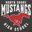 Close-up view of North Shore High School Mustangs Dark Grey Premium Unisex Hoodie 213