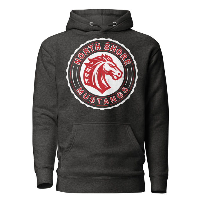 North Shore High School Mustangs Dark Grey Premium Unisex Hoodie 216