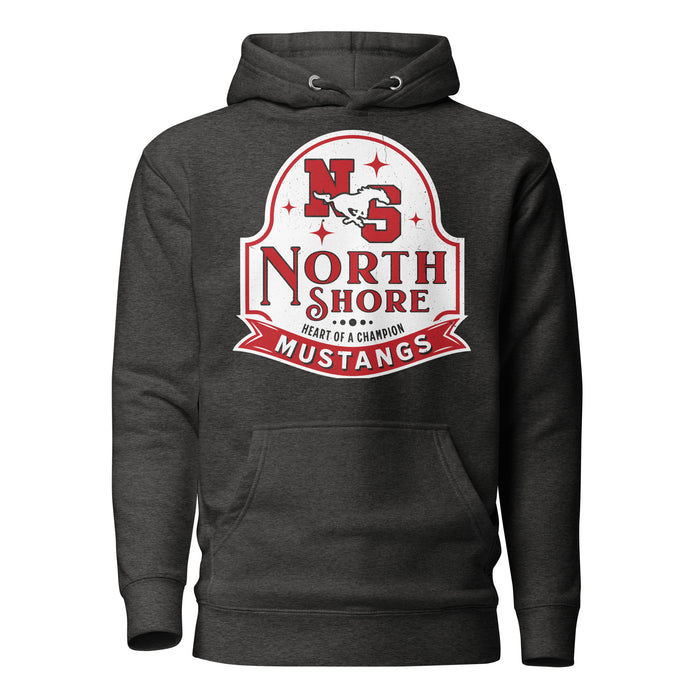 North Shore High School Mustangs Dark Grey Premium Unisex Hoodie 219