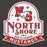 Close-up view of North Shore High School Mustangs Dark Grey Premium Unisex Hoodie 219