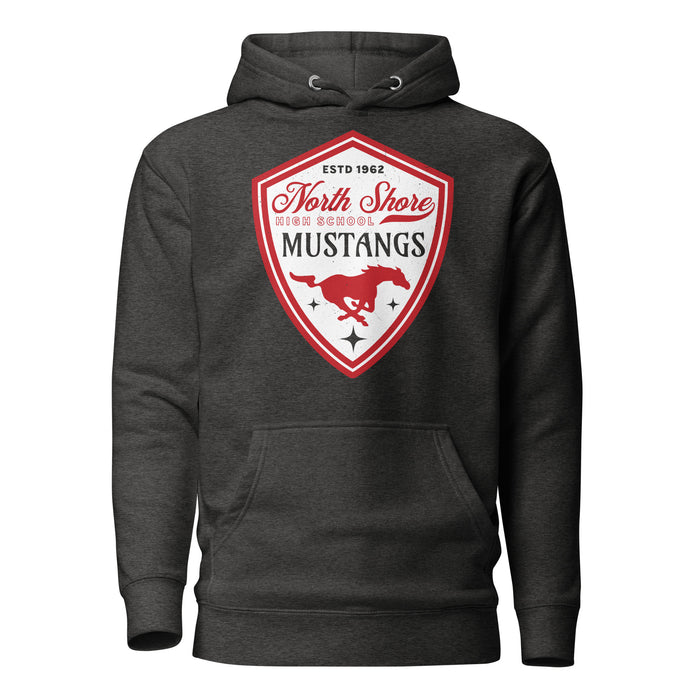 North Shore High School Mustangs Dark Grey Premium Unisex Hoodie 225