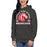 Woman wearing Odessa High School Bronchos Dark Grey Premium Unisex Hoodie 208