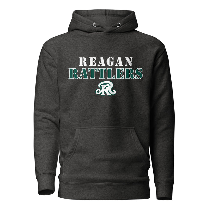 Reagan High School Rattlers Premium Dark Grey Hoodie 222