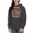 Woman wearing Round Rock High School Dragons Dark Grey Premium Unisex Hoodie 204