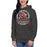 Woman wearing Round Rock High School Dragons Dark Grey Premium Unisex Hoodie 206