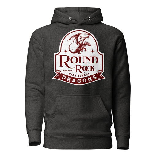 Round Rock High School Dragons Dark Grey Premium Unisex Hoodie 219