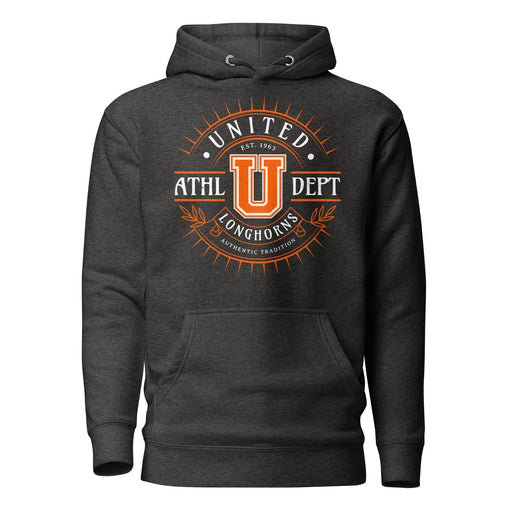 United High School Longhorns Dark Grey Premium Unisex Hoodie 201