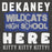 Close-up view of Dekaney High School Wildcats Charcoal Heather Grey Premium Unisex Hoodie 231