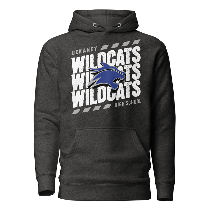 Dekaney High School Wildcats Charcoal Heather Grey Premium Unisex Hoodie 223