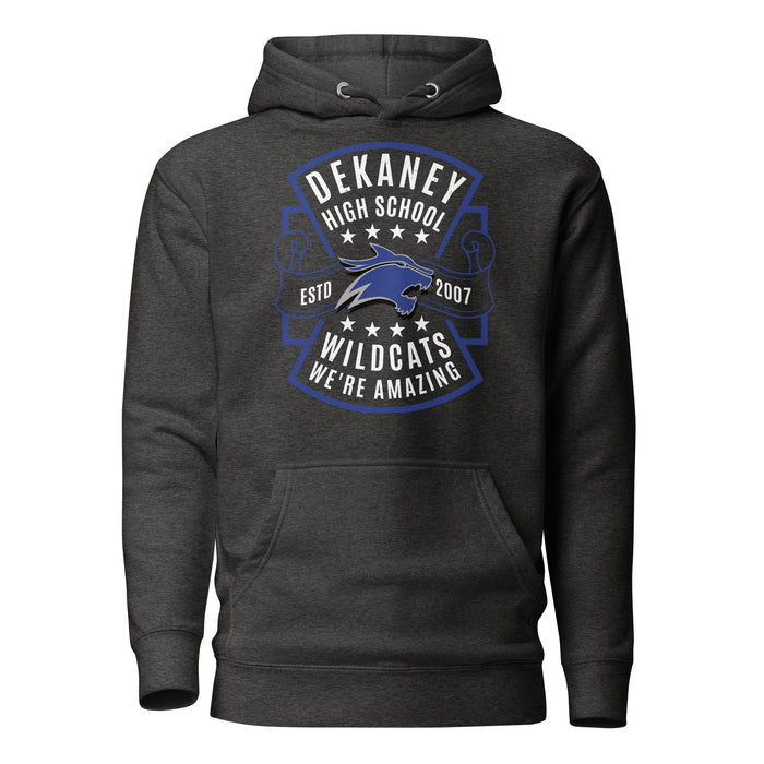 Dekaney High School Wildcats Charcoal Heather Grey Premium Unisex Hoodie 207