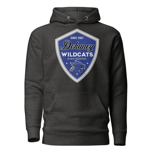 Dekaney High School Wildcats Charcoal Heather Grey Premium Unisex Hoodie 225